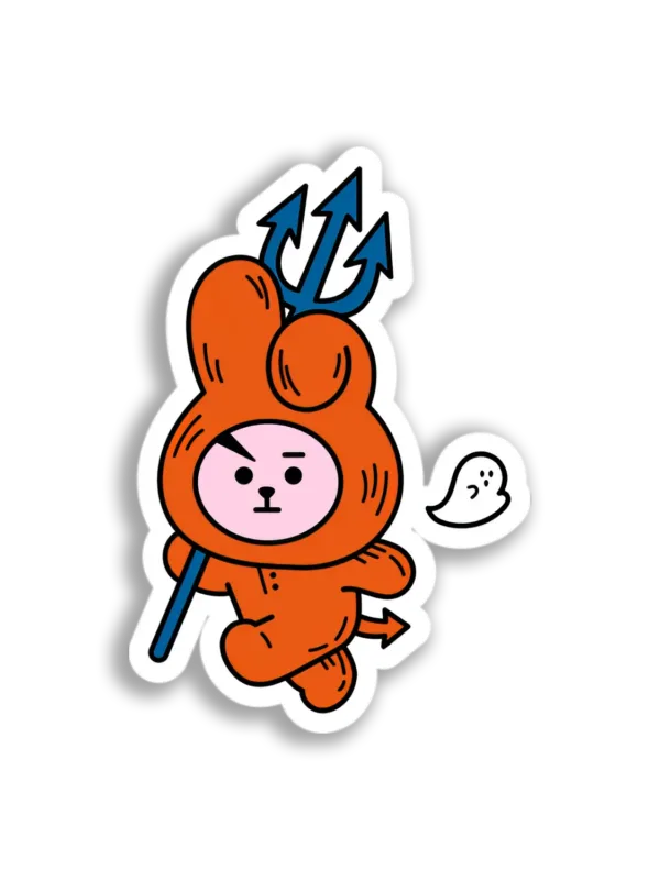 Devil Bunny Costume Sticker