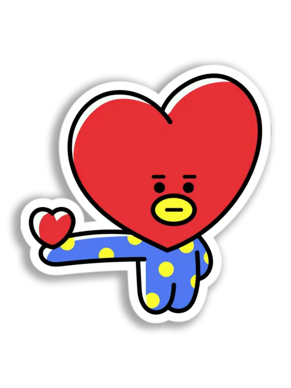 BT21 Tata Heart Sticker