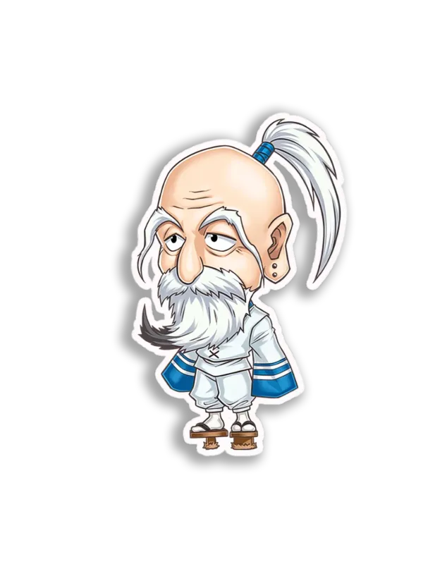 Elderly Martial Artist Sticker