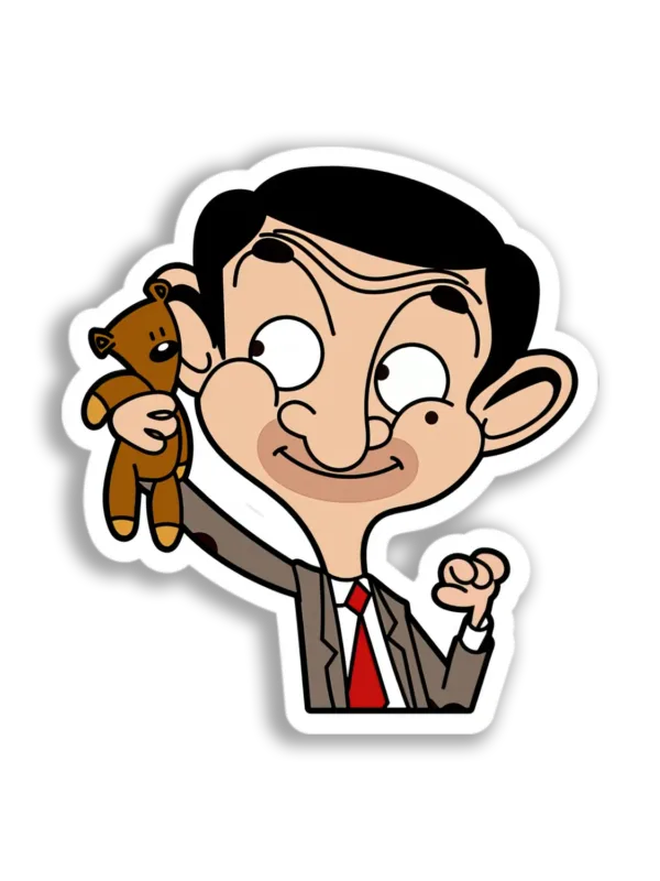 Mr. Bean's Teddy Bear Sticker