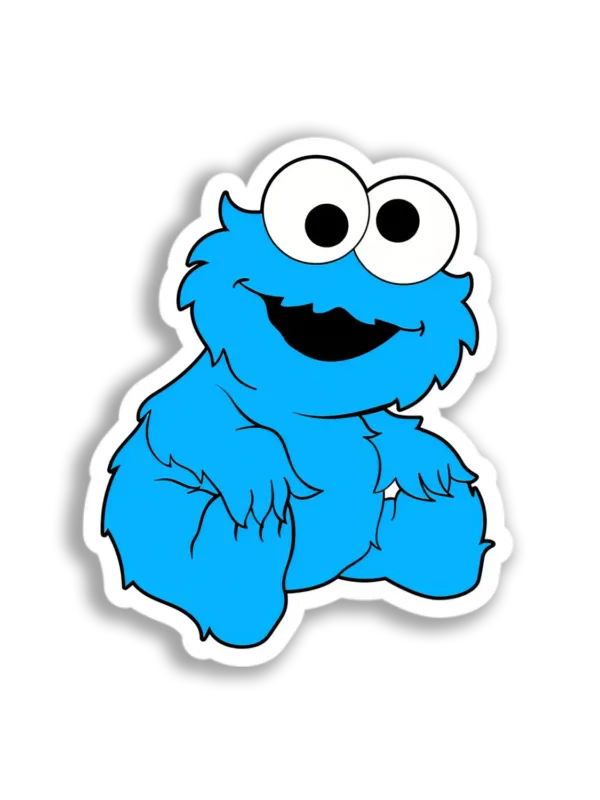 Cookie Monster Sitting Sticker