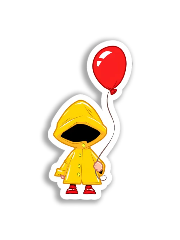 Raincoat Boy Balloon Sticker