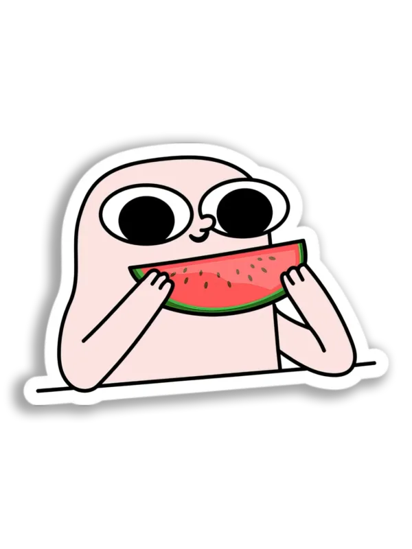 Watermelon Eating Blob Sticker