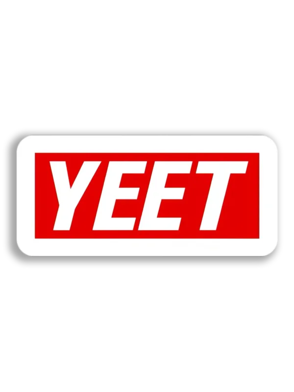 Yeet Red Banner Sticker