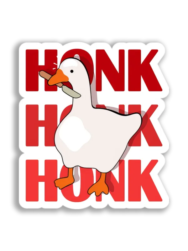 Untitled Goose Knife Sticker