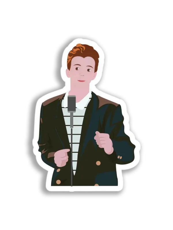 Singer at Microphone Sticker