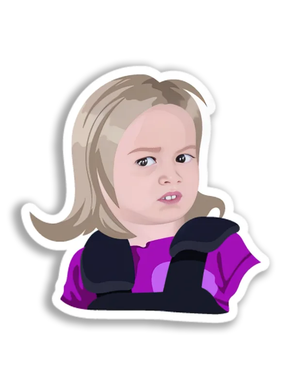 Disapproving Girl Sticker
