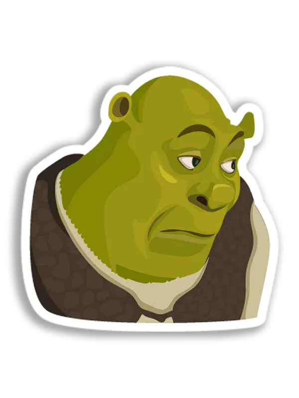 Shrek Disappointed Face Sticker