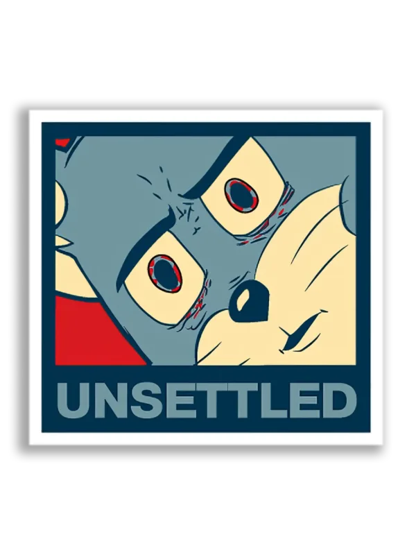 Unsettled Tom Cat Sticker