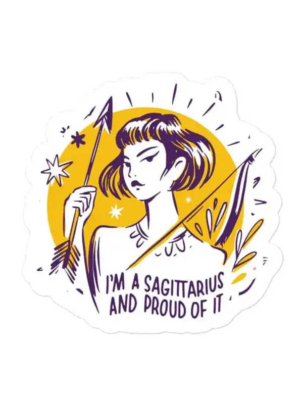 I am Sagittarius and Proud of it Zodiac Sticker