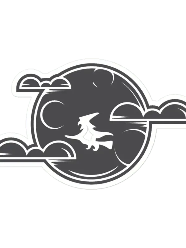 Witch on Full Moon Sticker