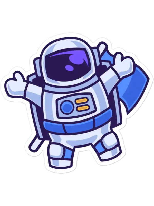 Astronaut Floating Sticker