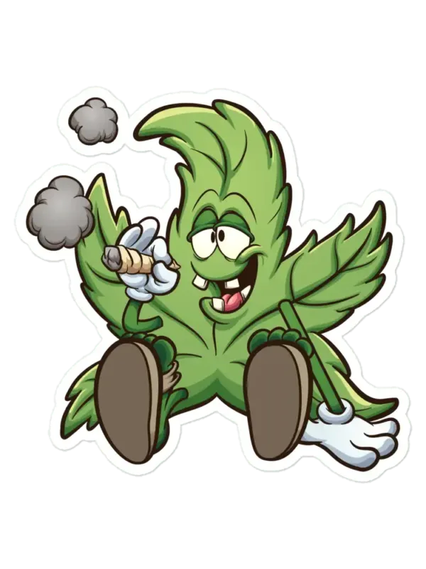 Weed Smoking Sticker Single