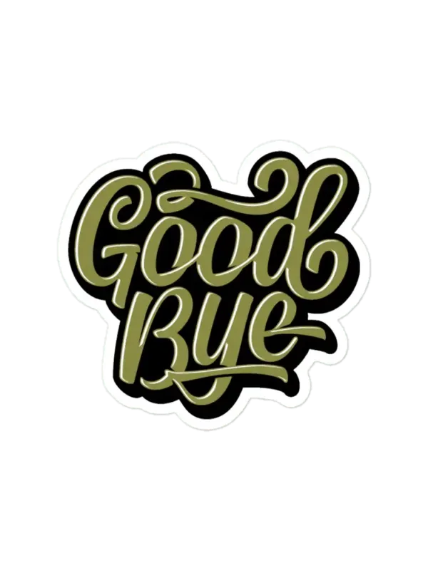 GoodBye Lettering Sticker