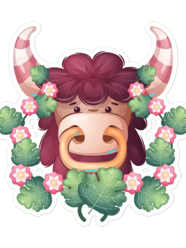 Cartoon Bison Sticker