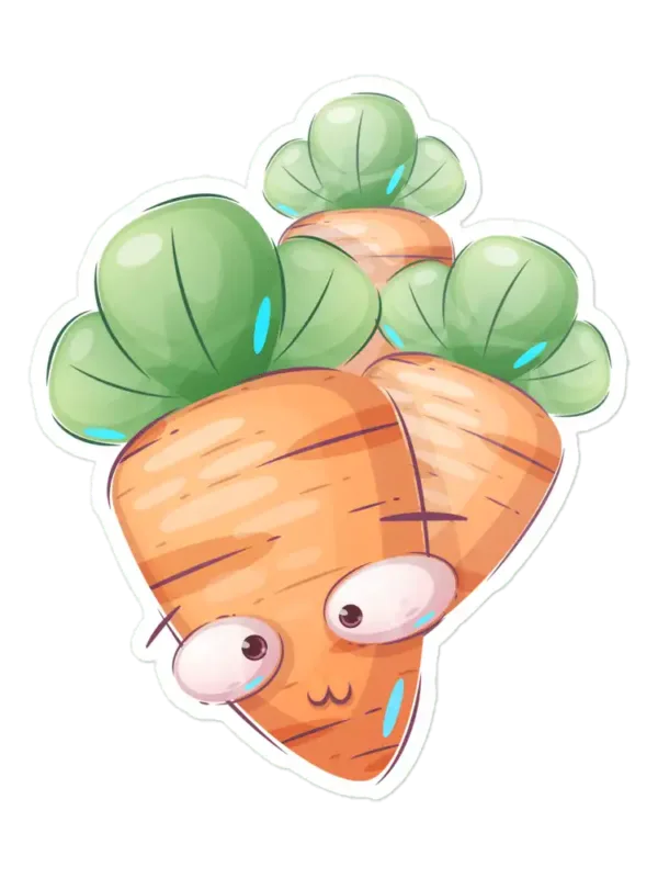 Cartoon Character Eating Fresh Sticker