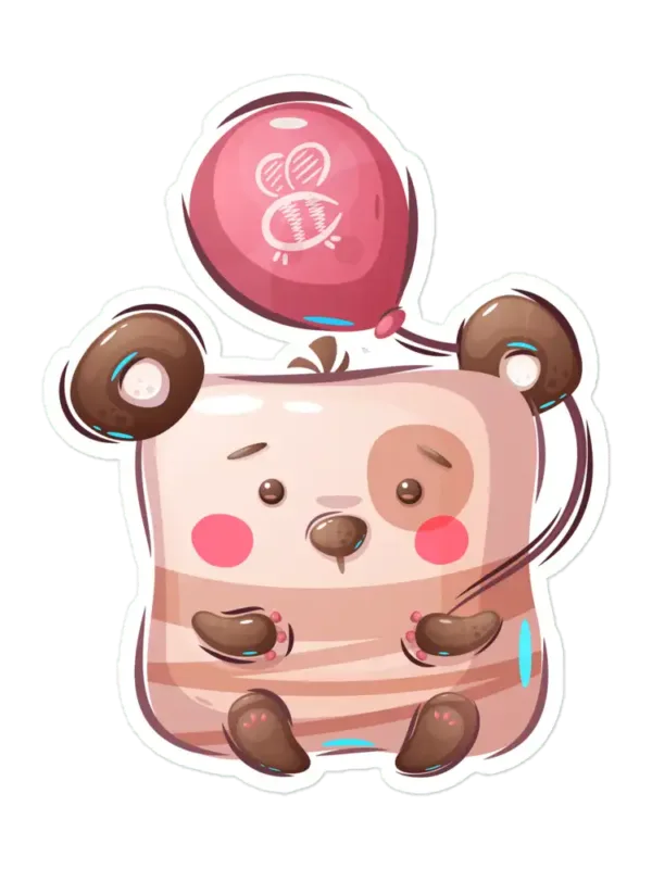 Bear with Balloon Sticker