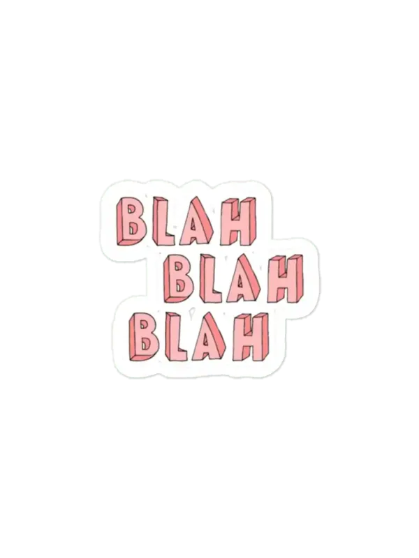 Blah Blah Blah Lettering Sticker