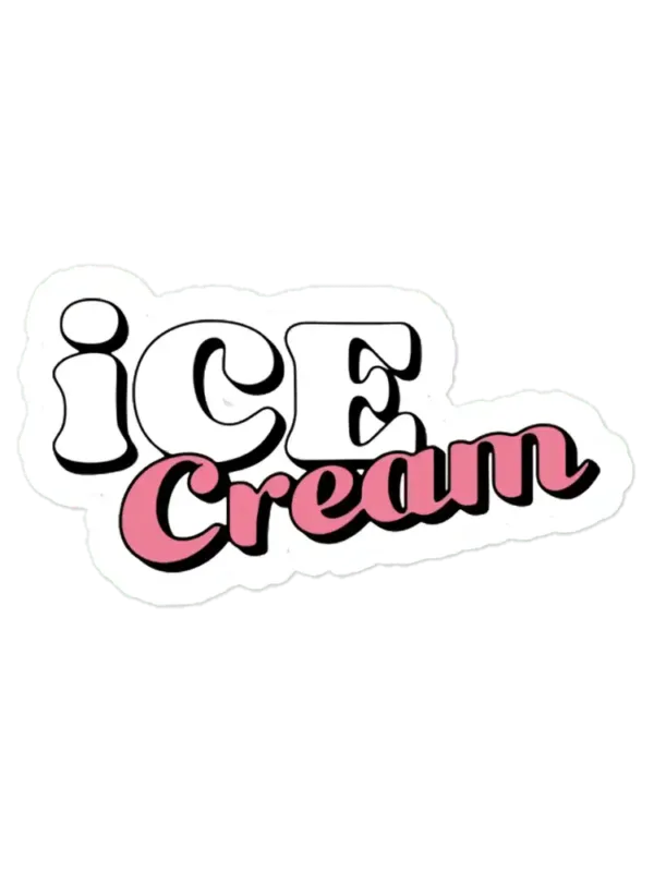Ice Cream Lettering sticker