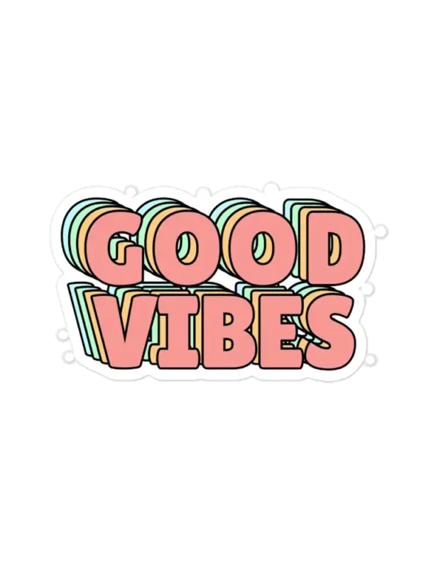 Good Vibes Lettering Sticker