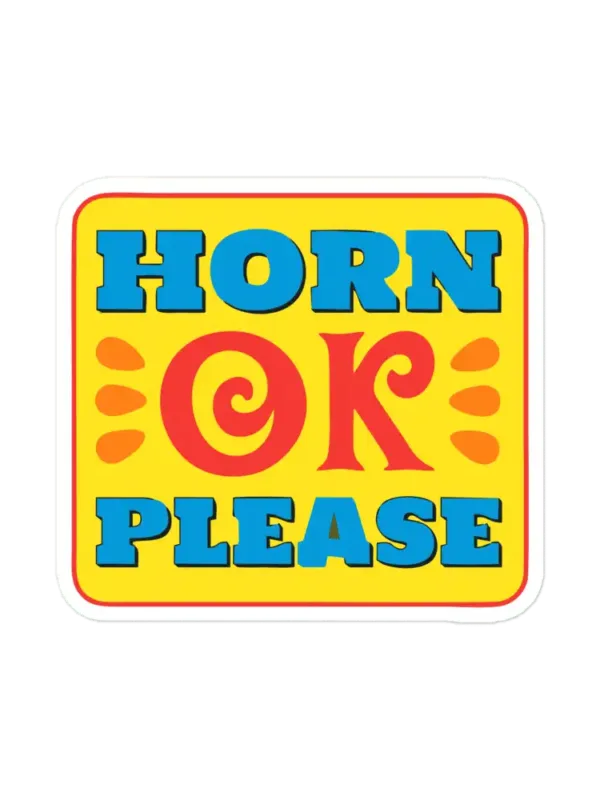 Desi Slogan - Horn OK Please Sticker