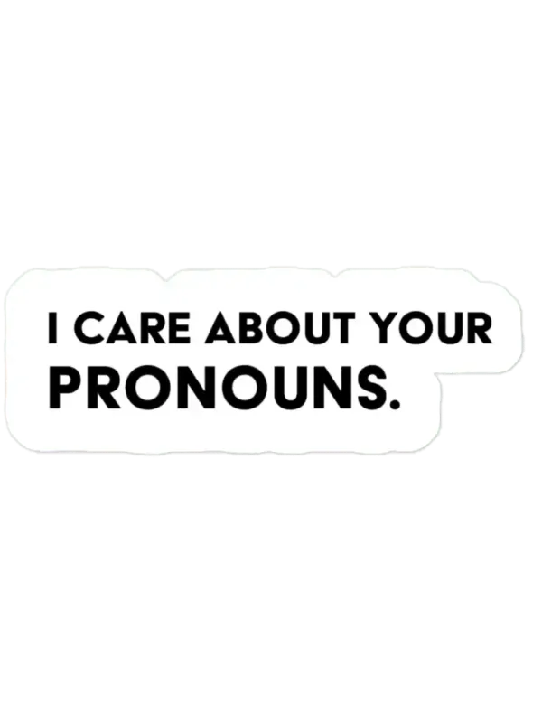 I Care About Your Pronouns. Sticker