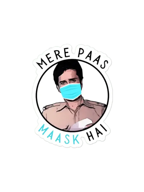 Mere Paas Maask Hai Sticker