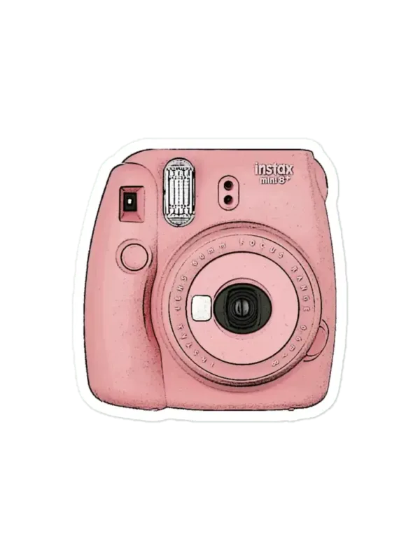 Pink Polaroid Camera Aesthetic Sticker