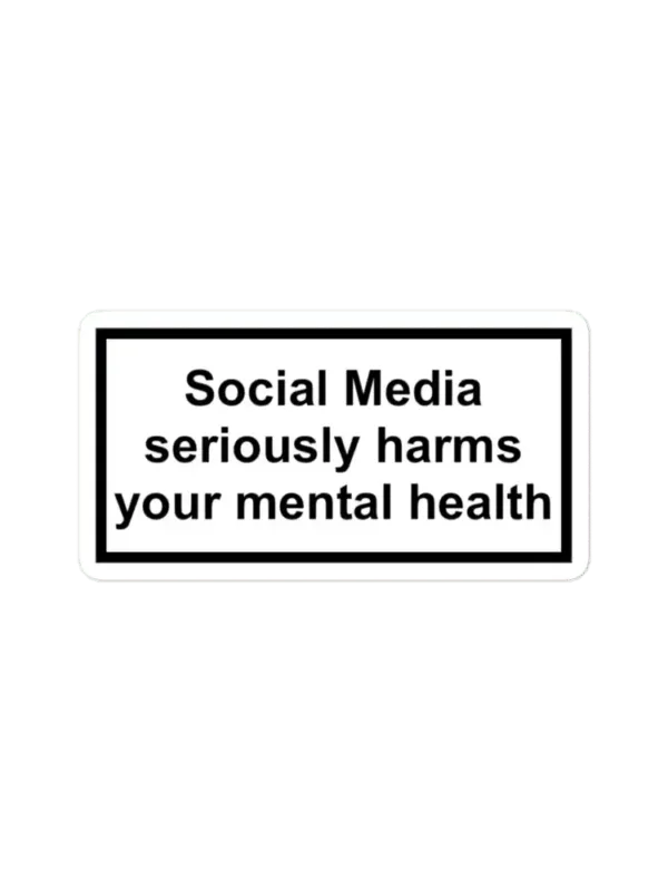 Social Media Harms your mental health Sticker