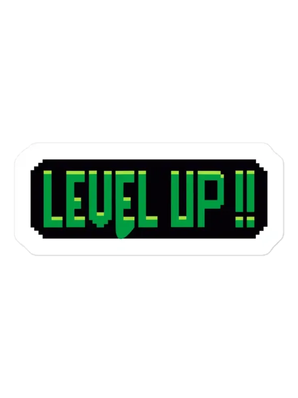Pixel Level Up Sticker