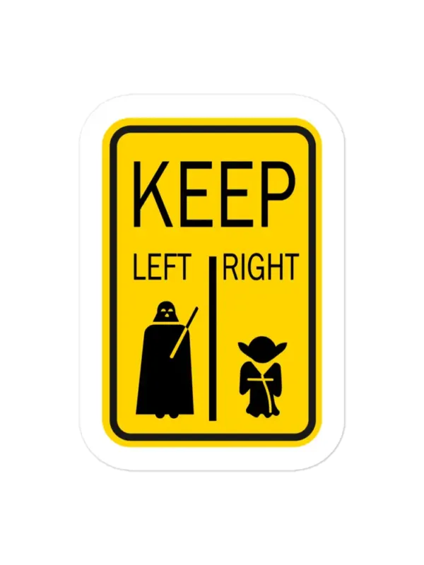 Star Wars Sign Keep Left or Right Sticker